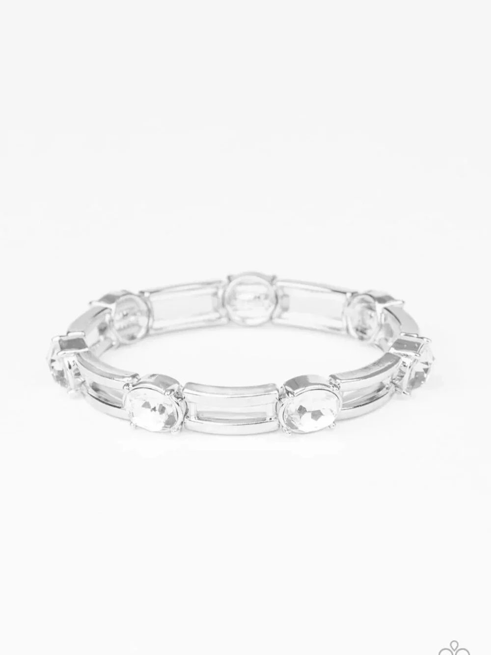Paparazzi Jewelry Accessories - FLASH or Credit? - White Bracelet - Vintage